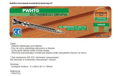 WKRĘT DO DREWNA TWARDEGO TROPIC C2 5*40MM T25 UN WKRĘT DO DREWNA TWARDEGO TROPIC C2 5*40MM T25 UN