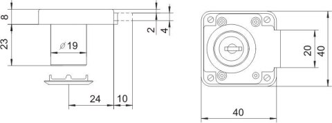 ZAMEK MEBLOWY BĘBENKOWY VS400 LOB ZAMEK MEBLOWY BĘBENKOWY VS400 LOB