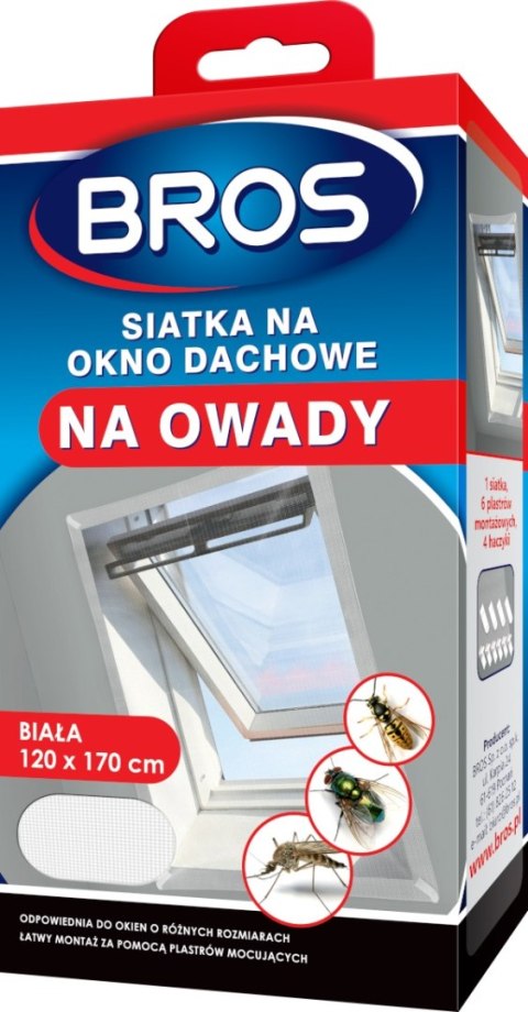 SIATKA NA OKNO DACHOWE 120*170 BIAŁA BROS SIATKA NA OKNO DACHOWE 120*170 BIAŁA BROS