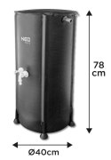 SKŁADANY POJEMNIK NA DESZCZÓWKĘ, 100 L, PVC NEO