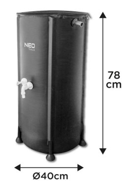 SKŁADANY POJEMNIK NA DESZCZÓWKĘ, 100 L, PVC NEO