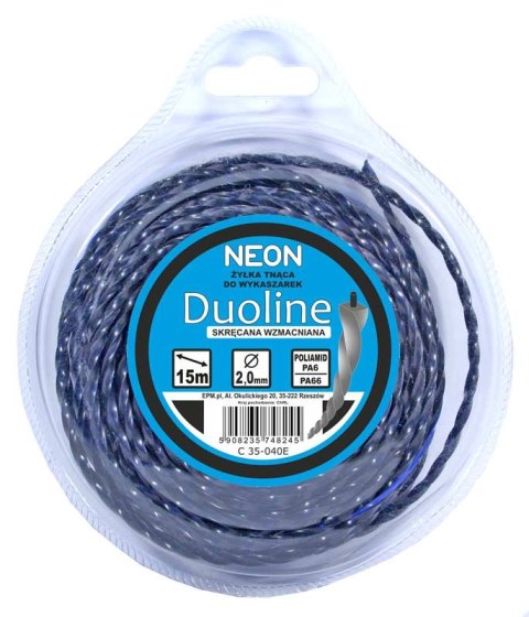 ŻYŁKA DO WYKASZARKI SKRĘCANA WZMACNIANA DUOLINE 3.0MM*15 MC GARDEN ŻYŁKA DO WYKASZARKI SKRĘCANA WZMACNIANA DUOLINE 3.0MM*15 MC GARDEN