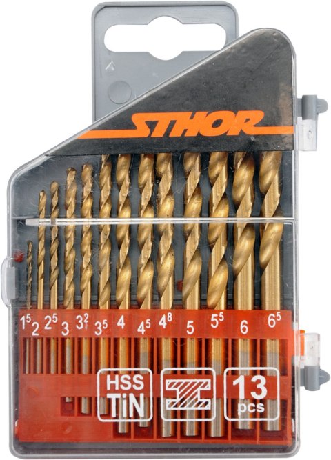 KOMPLET WIERTEŁ TYTANOWYCH DO METALU 1.5-6.5MM 13SZT. KOMPLET WIERTEŁ TYTANOWYCH DO METALU 1.5-6.5MM 13SZT.