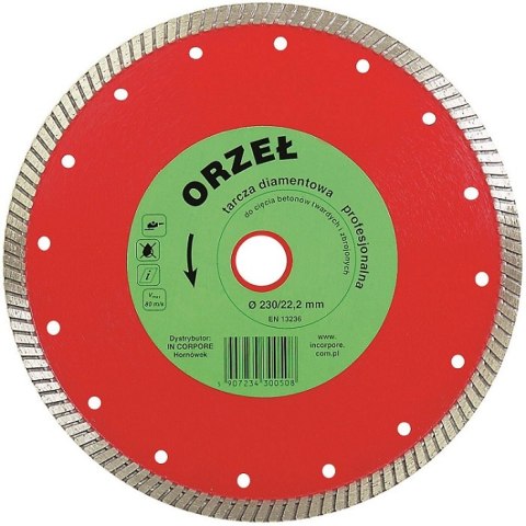 TARCZA DIAMENTOWA TURBO ORZEŁ 230MM TARCZA DIAMENTOWA TURBO ORZEŁ 230MM