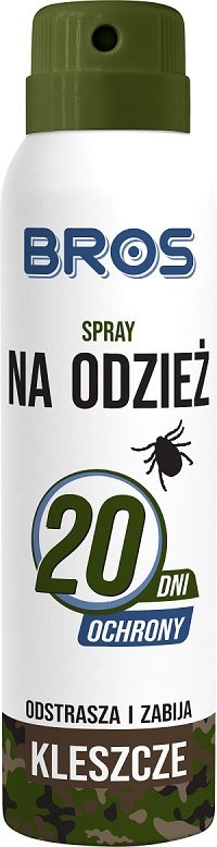 ODSTRASZA I ZABIJA KLESZCZE 120/90ML - SPRAY NA ODZIEŻ BROS ODSTRASZA I ZABIJA KLESZCZE 120/90ML - SPRAY NA ODZIEŻ BROS