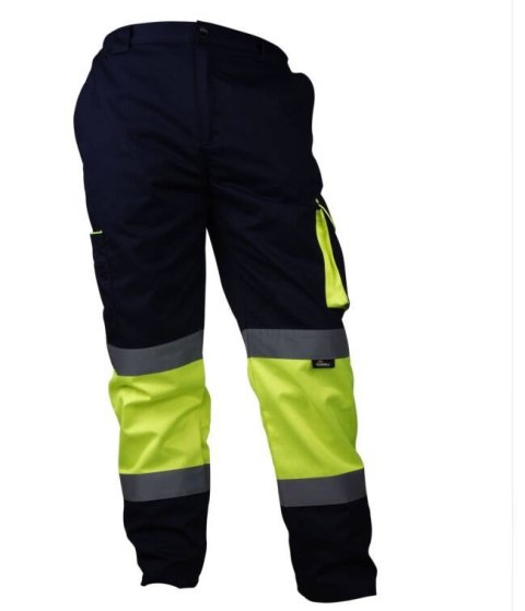 SPODNIE ROBOCZE OSTRZEGAWCZE CONTRAST ŻÓŁTO-GRANATOWE XL VIZWELL SPODNIE ROBOCZE OSTRZEGAWCZE CONTRAST ŻÓŁTO-GRANATOWE XL VIZWELL