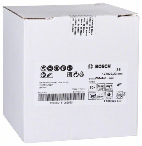 KRĄŻEK FIBRA BEST FOR METAL+INOX TYTAN R780 125MM G36 BOSCH KRĄŻEK FIBRA BEST FOR METAL+INOX TYTAN R780 125MM G36 BOSCH