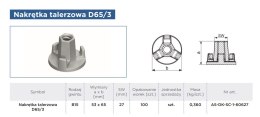 NAKRĘTKA TALERZOWA D65/3 UN