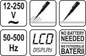 PRÓBNIK NAPIĘCIA 12-250V LCD YATO