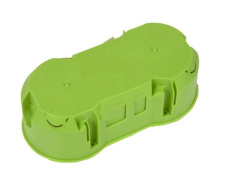 PUSZKA PODTYNKOWA PODWÓJNA 60MM ZIELONA UN PUSZKA PODTYNKOWA PODWÓJNA 60MM ZIELONA UN