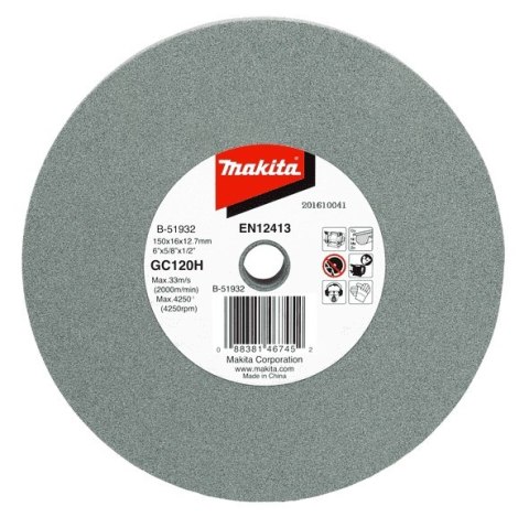 ŚCIERNICA GC120H 150X16X12,7MM MAKITA ŚCIERNICA GC120H 150X16X12,7MM MAKITA