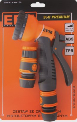 ZRASZACZ PISTOLETOWY 8 FUNKCJI + 3 ZŁĄCZKI EPM TPR METAL