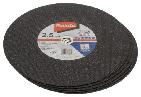 TARCZA DO STALI 355*2,5*25,4*2,5MM 5 SZT. MAKITA TARCZA DO STALI 355*2,5*25,4*2,5MM 5 SZT. MAKITA