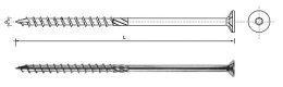 WKRĘT DO DREWNA Z ŁBEM STOŻKOWYM NA TORX 5*50MM T25 UN