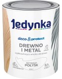 JEDYNKA DECO&PROTECT SATYNA BIAŁA 0,7L DREWNO METAL EMALIA