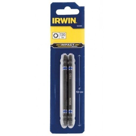 KOŃCÓWKA UDAROWA DWUSTRONNA T20 100MM 2SZT. IRWIN KOŃCÓWKA UDAROWA DWUSTRONNA T20 100MM 2SZT. IRWIN