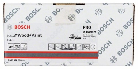 KRĄŻEK ŚCIERNY BEST F/WOOD 150MM P40 6OTW. BOSCH KRĄŻEK ŚCIERNY BEST F/WOOD 150MM P40 6OTW. BOSCH