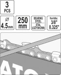 PILNIK OKRĄGŁY DO ŁAŃCUCHÓW 4.5MM 3 SZT. YATO