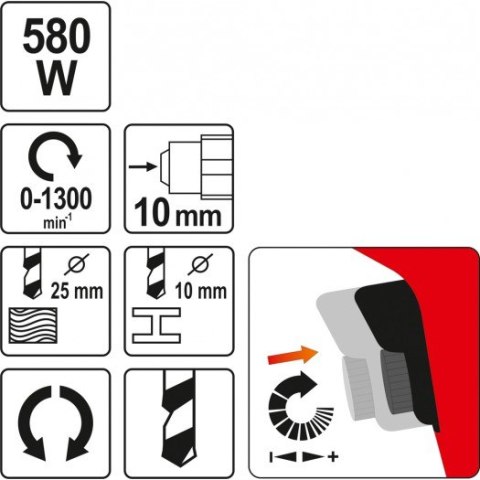 WIERTARKA 580W YATO WIERTARKA 580W YATO