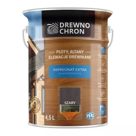 DREWNOCHRON IMPREGNAT POWŁOKOTWÓRCZY SZARY 4.5L DREWNOCHRON DREWNOCHRON IMPREGNAT POWŁOKOTWÓRCZY SZARY 4.5L DREWNOCHRON