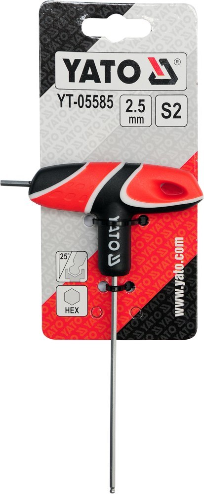 KLUCZ TRZP HEX (KULKA) Z RĘKOJEŚCIĄ 7MM YATO KLUCZ TRZP HEX (KULKA) Z RĘKOJEŚCIĄ 7MM YATO