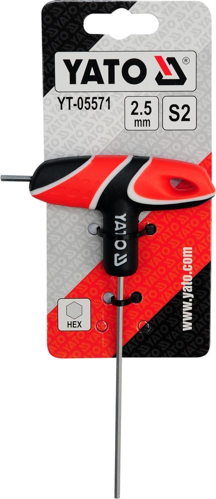 KLUCZ TRZPIENIOWY HEX Z RĘKOJEŚCIĄ 5MM YATO KLUCZ TRZPIENIOWY HEX Z RĘKOJEŚCIĄ 5MM YATO