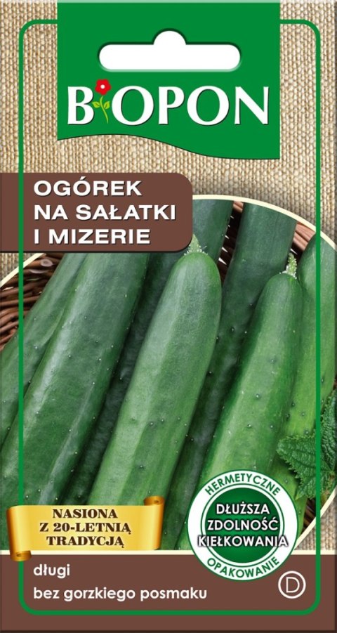 OGÓREK NA SAŁATKI I MIZERIE 1.8G BIOPON OGÓREK NA SAŁATKI I MIZERIE 1.8G BIOPON