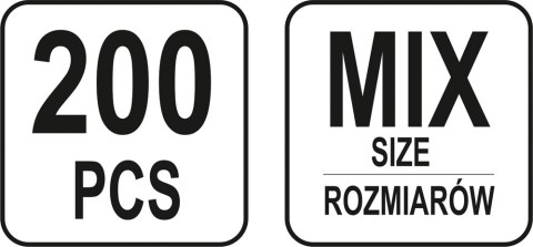 ZESTAW SPRĘŻYNEK 200 SZTUK MIX YATO ZESTAW SPRĘŻYNEK 200 SZTUK MIX YATO