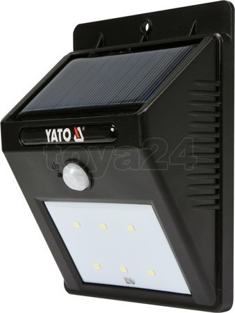 LAMPA ŚCIENNA SOLARNA Z CZUJNIKIEM RUCHU 6 SMD LED YATO LAMPA ŚCIENNA SOLARNA Z CZUJNIKIEM RUCHU 6 SMD LED YATO