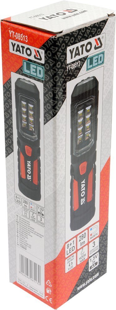 LATARKA WARSZTATOWA 2W1 LED MAGNET 3XAA YATO LATARKA WARSZTATOWA 2W1 LED MAGNET 3XAA YATO