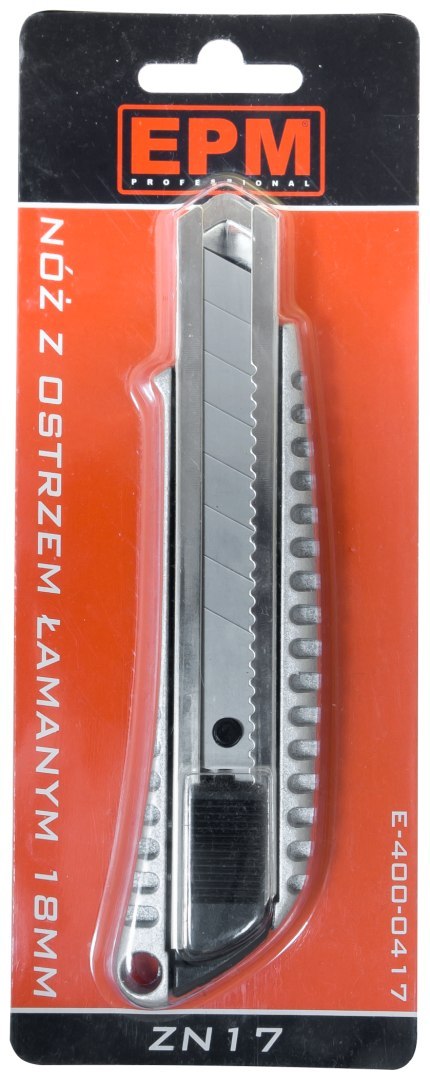 NÓŻ, NOŻYK Z OSTRZEM ŁAMANYM 18MM STOP CYNKU EPM NÓŻ, NOŻYK Z OSTRZEM ŁAMANYM 18MM STOP CYNKU EPM