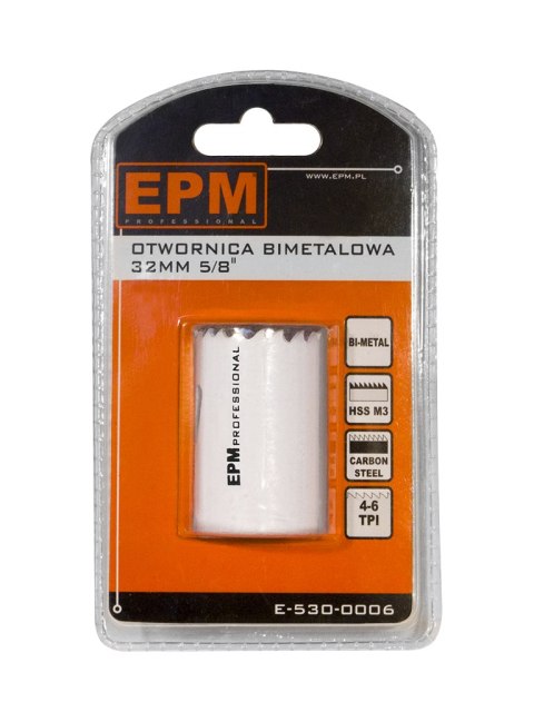 OTWORNICA BI-METALOWA 32MM UCHWYT 5/8'' EPM OTWORNICA BI-METALOWA 32MM UCHWYT 5/8'' EPM