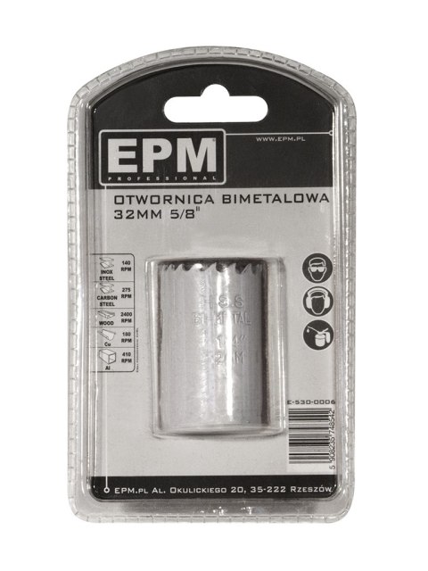 OTWORNICA BI-METALOWA 32MM UCHWYT 5/8'' EPM OTWORNICA BI-METALOWA 32MM UCHWYT 5/8'' EPM