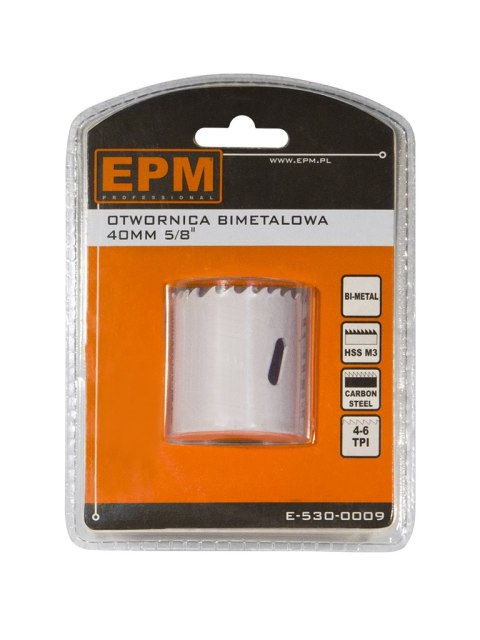 OTWORNICA BI-METALOWA 40MM UCHWYT 5/8'' EPM OTWORNICA BI-METALOWA 40MM UCHWYT 5/8'' EPM