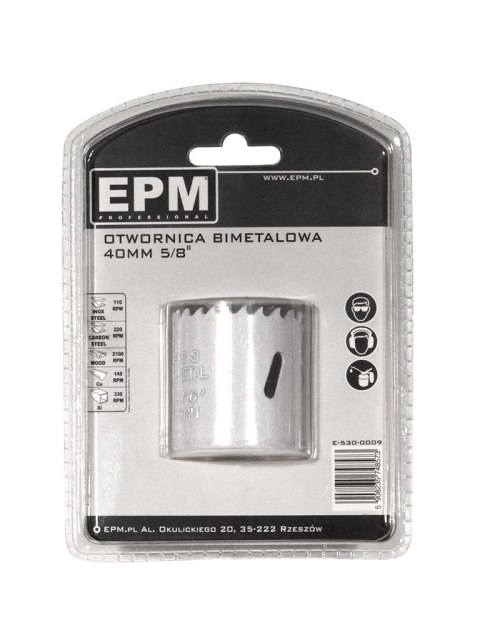 OTWORNICA BI-METALOWA 40MM UCHWYT 5/8'' EPM OTWORNICA BI-METALOWA 40MM UCHWYT 5/8'' EPM