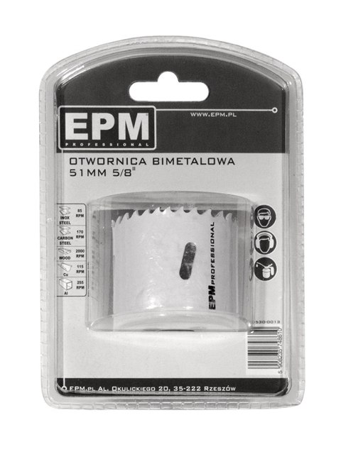 OTWORNICA BI-METALOWA 51MM UCHWYT 5/8'' EPM OTWORNICA BI-METALOWA 51MM UCHWYT 5/8'' EPM
