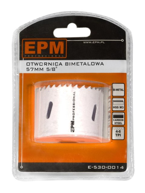 OTWORNICA BI-METALOWA 57MM UCHWYT 5/8'' EPM OTWORNICA BI-METALOWA 57MM UCHWYT 5/8'' EPM