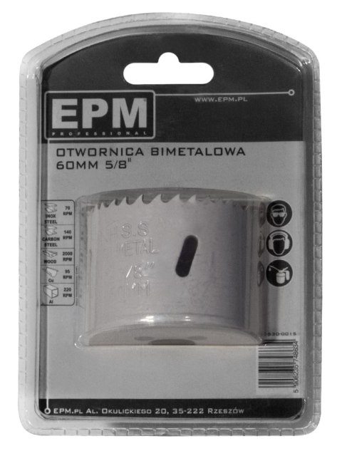 OTWORNICA BI-METALOWA 60MM UCHWYT 5/8'' EPM OTWORNICA BI-METALOWA 60MM UCHWYT 5/8'' EPM