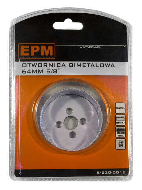 OTWORNICA BI-METALOWA 64MM UCHWYT 5/8'' EPM OTWORNICA BI-METALOWA 64MM UCHWYT 5/8'' EPM