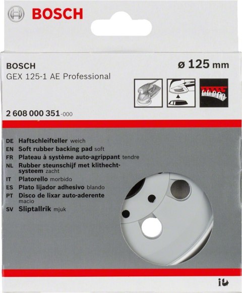 TALERZ SZLIFIERSKI D125 BARDZO MIĘKKI BOSCH TALERZ SZLIFIERSKI D125 BARDZO MIĘKKI BOSCH