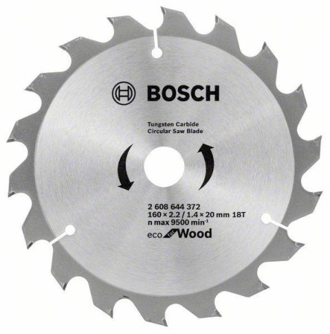 TARCZA PILARSKA ECO OP WO 160*2,2/20 BOSCH TARCZA PILARSKA ECO OP WO 160*2,2/20 BOSCH