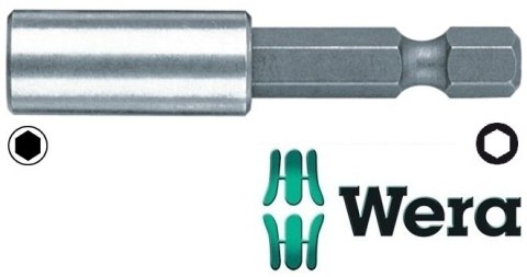 UCHWYT MAGNETYCZNY ZE STALI NIERDZEWNEJ DO BITÓW 1/4'' 50MM WERA UCHWYT MAGNETYCZNY ZE STALI NIERDZEWNEJ DO BITÓW 1/4'' 50MM WERA