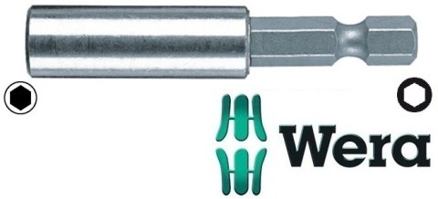 UCHWYT MAGNETYCZNY ZE STALI NIERDZEWNEJ DO BITÓW 1/4'' 50MM WERA UCHWYT MAGNETYCZNY ZE STALI NIERDZEWNEJ DO BITÓW 1/4'' 50MM WERA