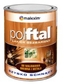 BEZBARWNY LAKIER ALKIDOWY POLFTAL POŁYSK 1L MALEXIM DO DREWNA I METALU