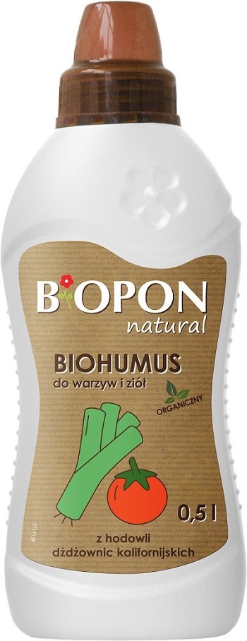 BIOHUMUS DO . WARZYW I ZIÓŁ 0.5L BIOPON BIOHUMUS DO . WARZYW I ZIÓŁ 0.5L BIOPON