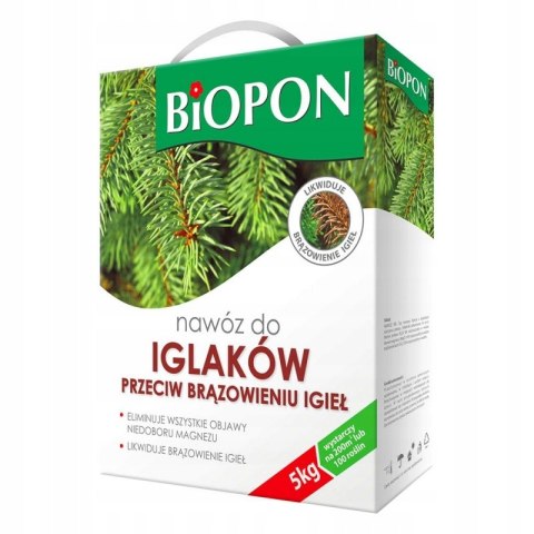 NAWÓZ -- DO IGLAKÓW . PRZECIW BRĄZOWIENIU IGIEŁ 5 KG BIOPON NAWÓZ -- DO IGLAKÓW . PRZECIW BRĄZOWIENIU IGIEŁ 5 KG BIOPON