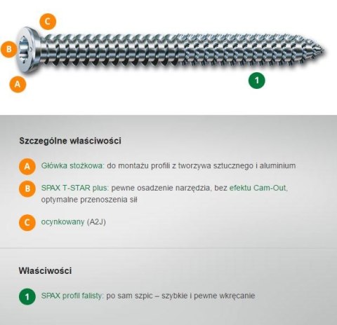 WKRĘT DO RAM 7.5*180MM T-STAR PUS SPAX SPAX WKRĘT DO RAM 7.5*180MM T-STAR PUS SPAX SPAX