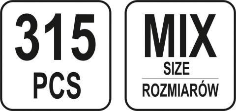 315 SZT KOŁKÓW SPRĘŻYSTYCH MIX YATO 315 SZT KOŁKÓW SPRĘŻYSTYCH MIX YATO