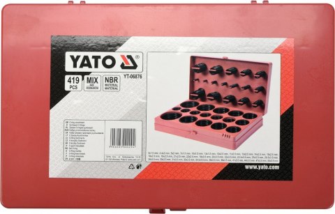 419 SZT ORINGÓW GUMOWYCH MIX YATO 419 SZT ORINGÓW GUMOWYCH MIX YATO