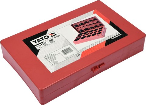 419 SZT ORINGÓW GUMOWYCH MIX YATO 419 SZT ORINGÓW GUMOWYCH MIX YATO